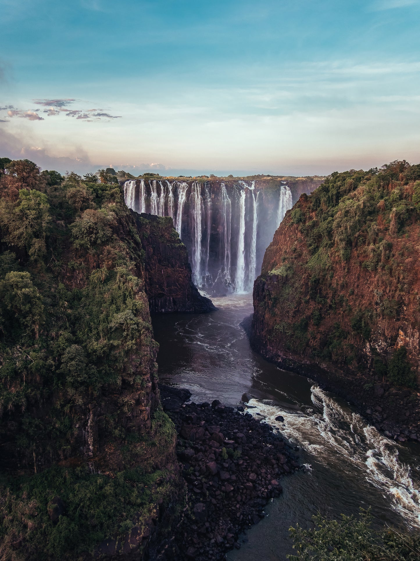 Sunset at Victoria Falls