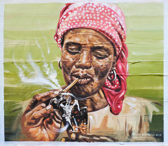 A Woman Smoking Pipe