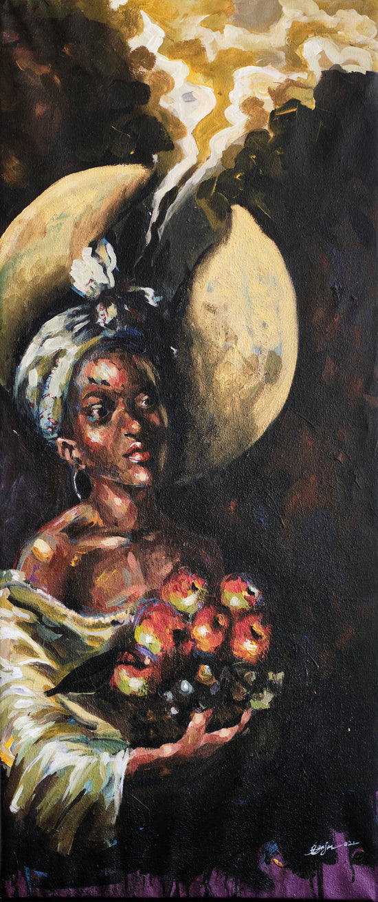 African Woman With Fruits